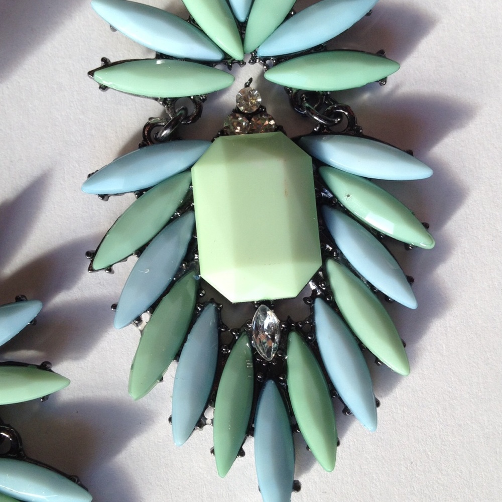 SALE! Beautiful statement earrings. Turquoise color. New - Picture 4 of 5